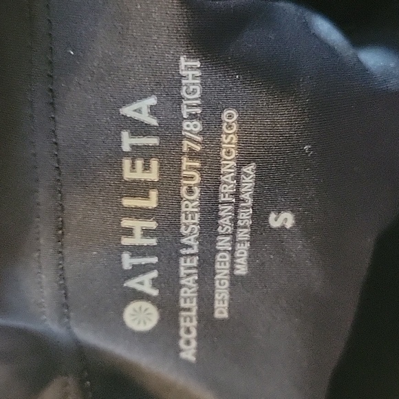 Athleta Black  7/8 Athletic Leggings Size Small - Picture 3 of 5